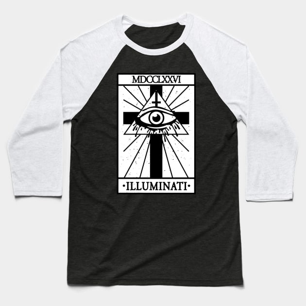 ILLUMINATI - TAROT CARD - ILLUMINATI CARD Baseball T-Shirt by Tshirt Samurai